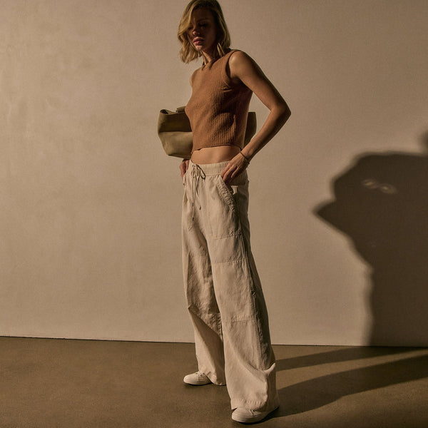 james perse Lightweight Utility Pant Alabaster Pigment