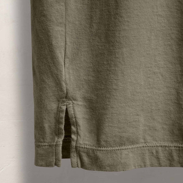 James Perse Luxe Lotus Jersey Long Sleeve Polo Birch