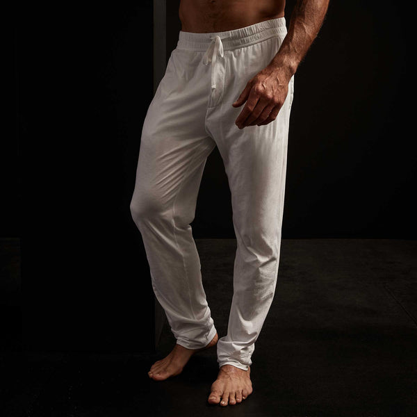 james perse Luxe Lotus Jersey Tapered Lounge Pant White