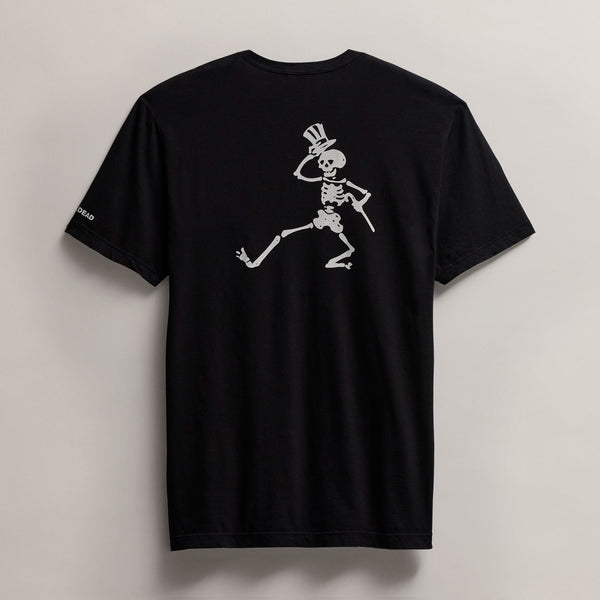 james perse Men's Grateful Dead Dancing Skeleton Short Sleeve Tee Black
