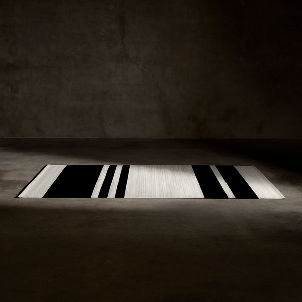 James Perse Multi Stripe Area Rug 8Ft X 10Ft Natural/Black Stripe