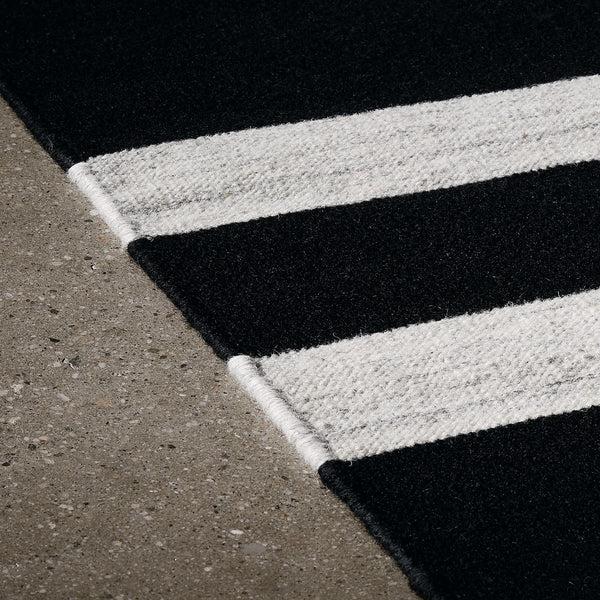 James Perse Multi Stripe Area Rug 8Ft X 10Ft Natural/Black Stripe