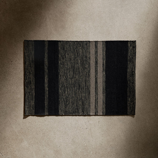 James Perse Multi Stripe Entry Mat Black Marle/Black/Flint