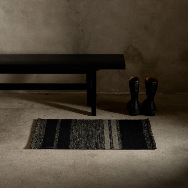 james perse Multi Stripe Entry Mat Black Marle/Black/Flint