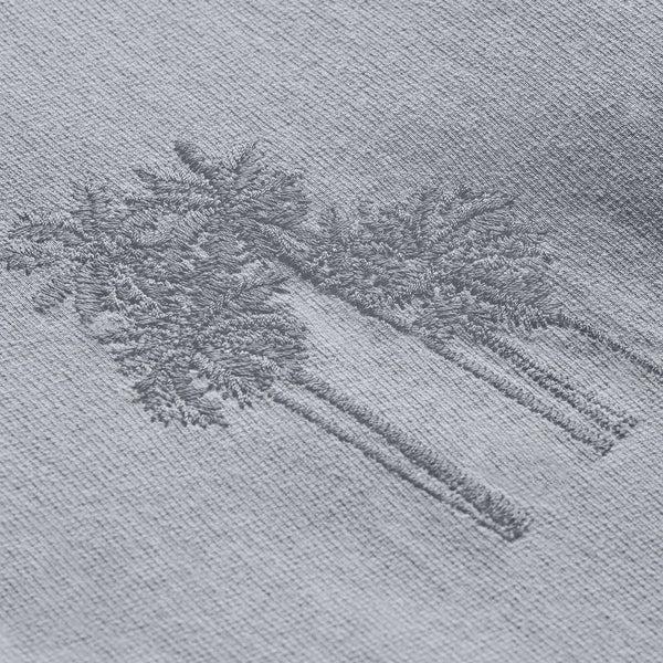 James Perse Palm Tree Embroidered Polo Grey Sky/Magma