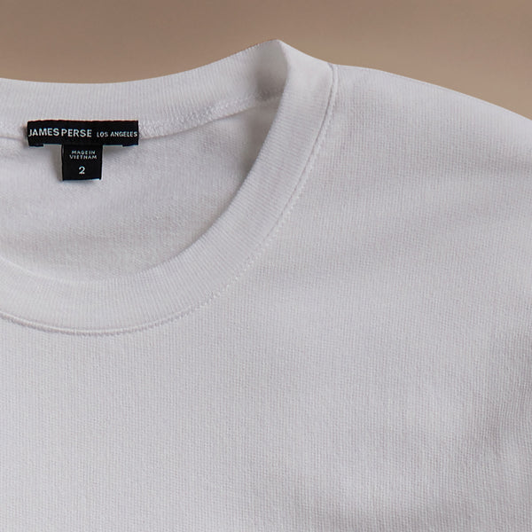 James Perse Palm Tree Embroidered Sweatshirt White/White