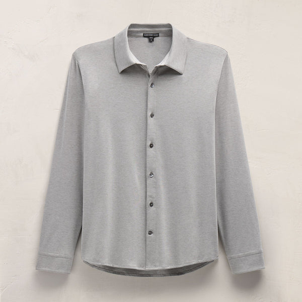 James Perse Performance Supima Pique Shirt Concrete
