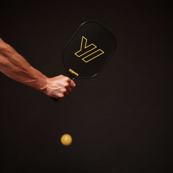 James Perse Pickleball Paddle Set With Mesh Bag Black/Yellow