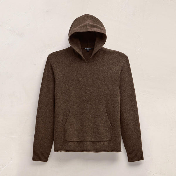 James Perse Recycled Cashmere Hooded Pullover Porcupine