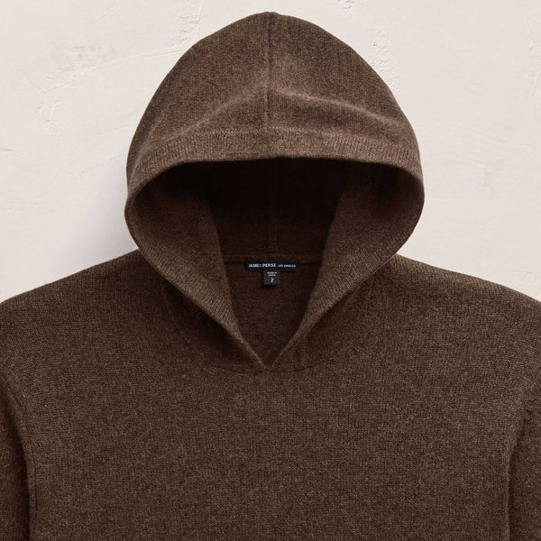 James Perse Recycled Cashmere Hooded Pullover Porcupine