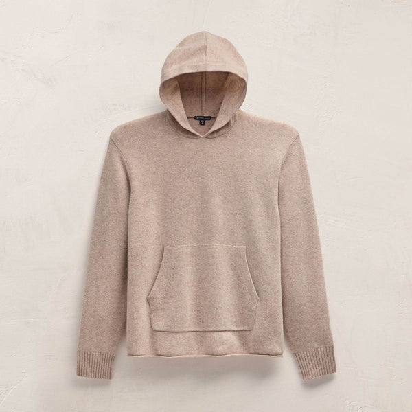 James Perse Recycled Cashmere Hooded Pullover Stone