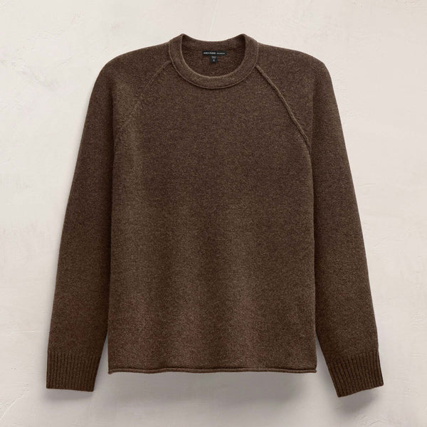 James Perse Recycled Cashmere Raglan Crew Porcupine