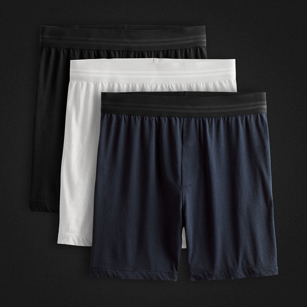 james perse Relaxed Fit Boxer Short 3 Pack Black/White/French Navy
