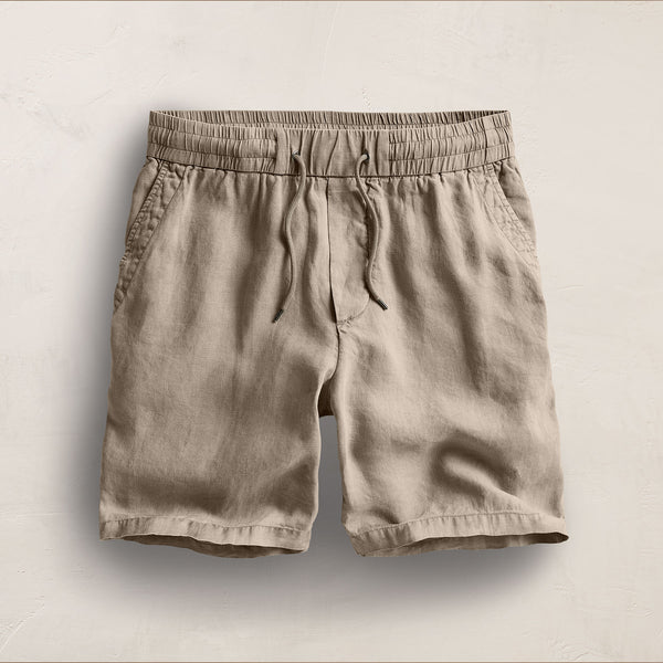 james perse Relaxed Fit Linen Short Overcast Pigment