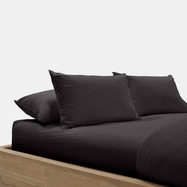 james perse Set Of 2 Cotton Pillow Shams Raccoon Grey