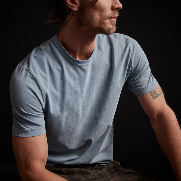 James Perse Short Sleeve Crew Neck Bluestone Pigment