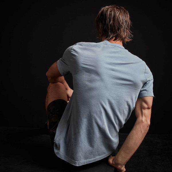 James Perse Short Sleeve Crew Neck Bluestone Pigment