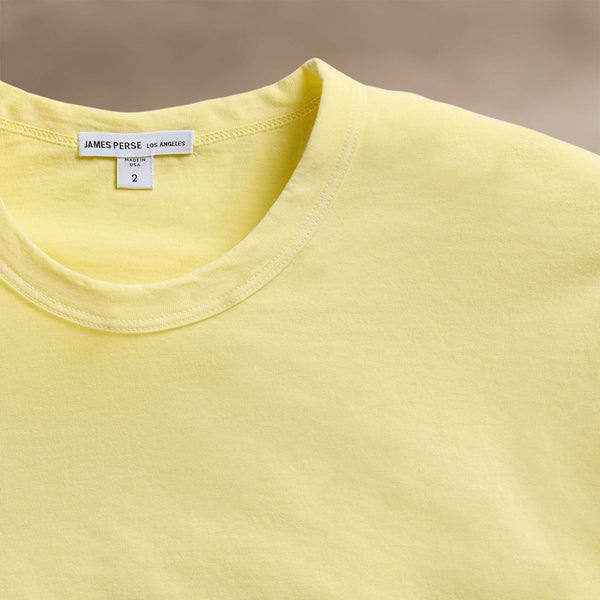 James Perse Short Sleeve Crew Neck Yellow Cake Pigment