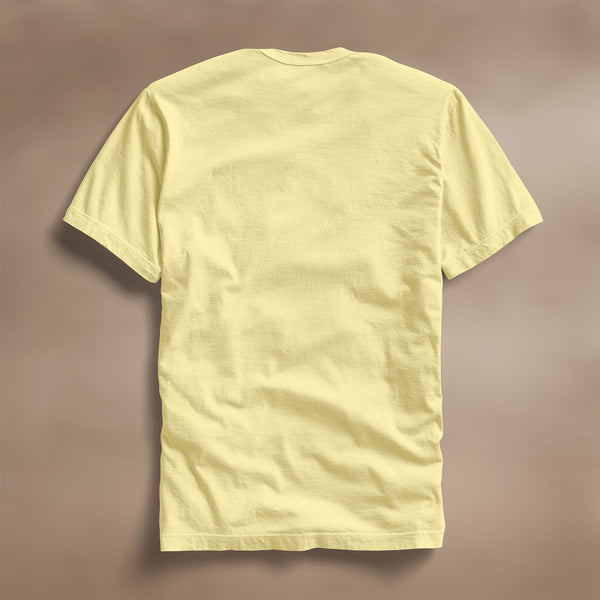 James Perse Short Sleeve Crew Neck Yellow Cake Pigment