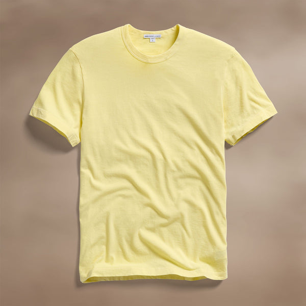 james perse Short Sleeve Crew Neck Yellow Cake Pigment