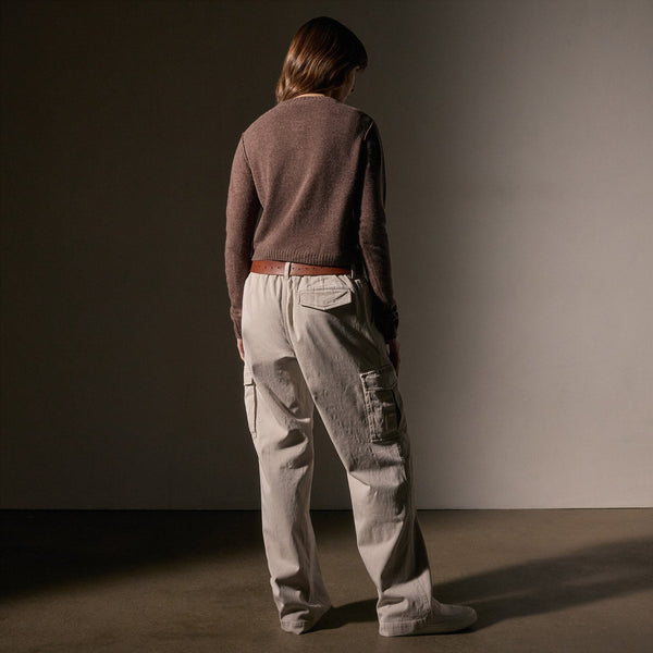 James Perse Soft Featherweight Cashmere Cardigan Brown Stone