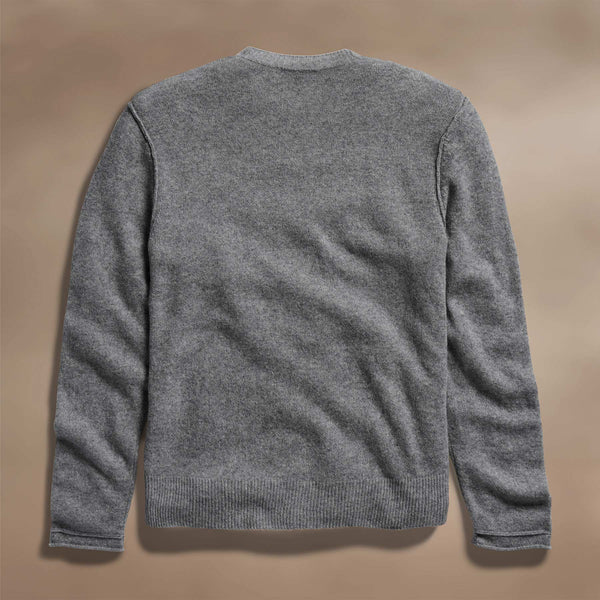 James Perse Soft Featherweight Cashmere Crew Mid Heather Grey
