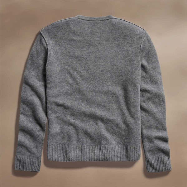 James Perse Soft Featherweight Cashmere V Neck Mid Heather Grey