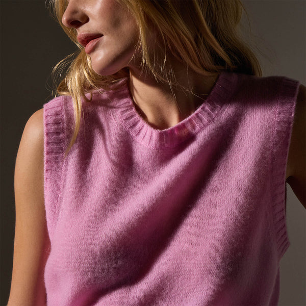 James Perse Soft Featherweight Cashmere Vest Blossom