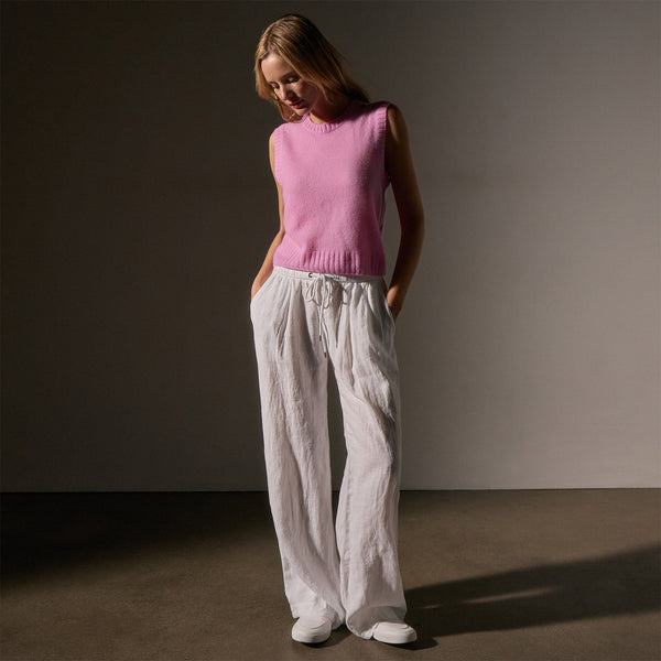 James Perse Soft Featherweight Cashmere Vest Blossom