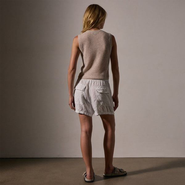 James Perse Soft Featherweight Cashmere Vest Light Beige