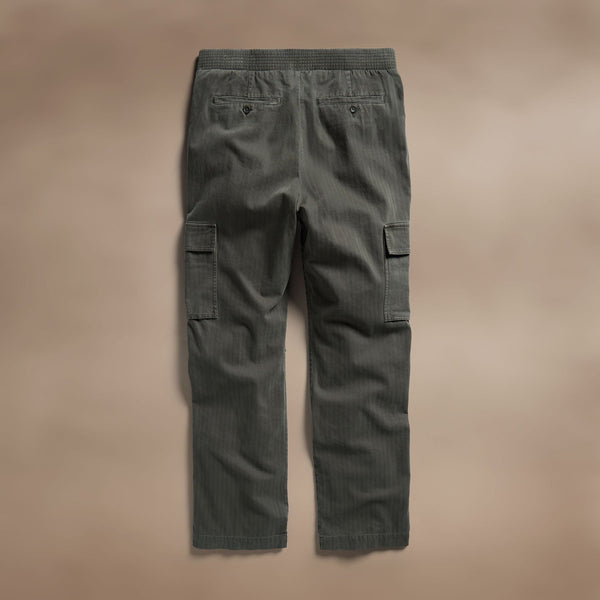 James Perse Stretch Herringbone Utility Pant Granite Pigment