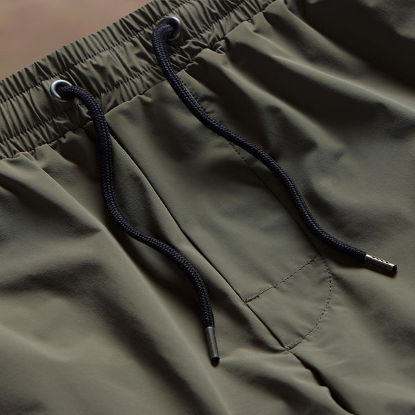 James Perse Stretch Nylon Split Hem Boardshort Artillery