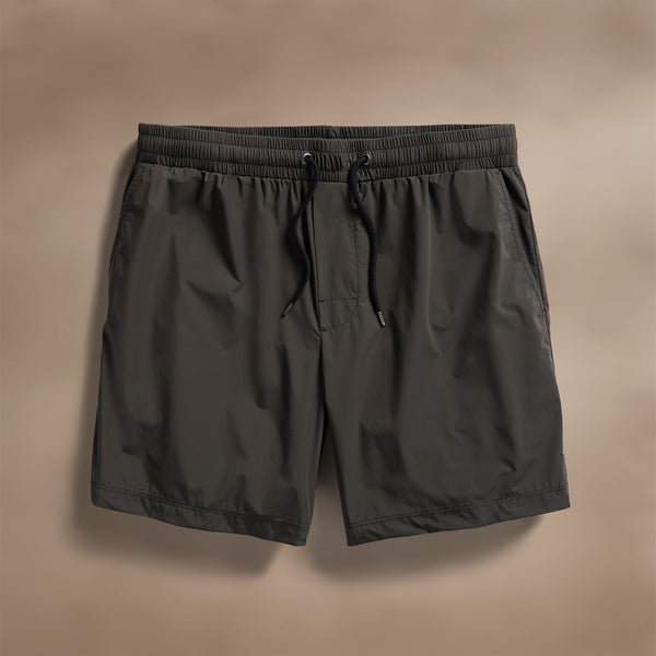 james perse Stretch Nylon Split Hem Boardshort Hemlock