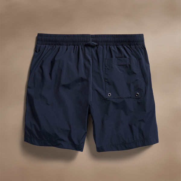 James Perse Stretch Nylon Split Hem Boardshort Navy