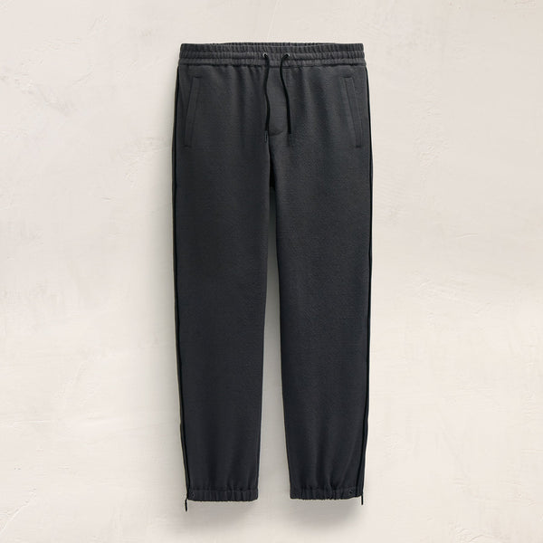 James Perse Suede Trimmed Track Pant Charcoal/Black