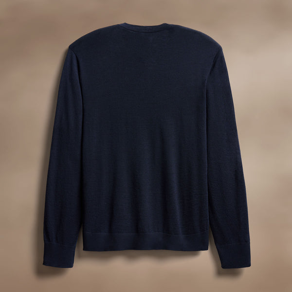 James Perse Ultrafine Cashmere V Neck Sweater Dark Navy