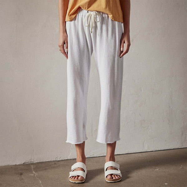 James Perse Vintage French Terry Cutoff Sweatpant White