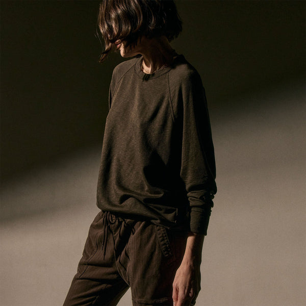 james perse Vintage French Terry Relaxed Sweatshirt Porcupine