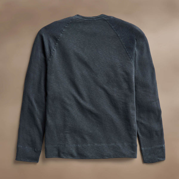 James Perse Vintage French Terry Sweatshirt Blue Noir Pigment