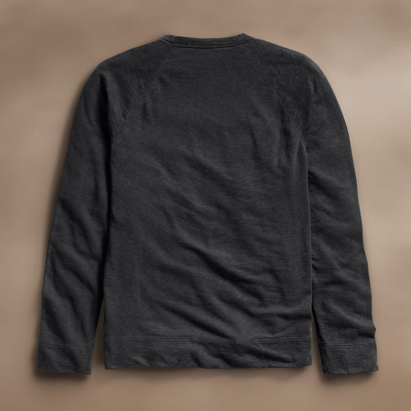 James Perse Vintage French Terry Sweatshirt Carbon Pigment