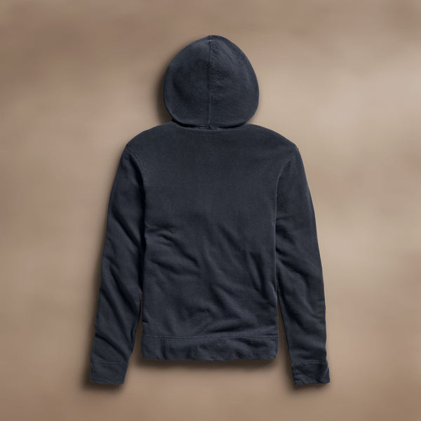 James Perse Vintage French Terry Zip Up Hoodie Deep Pigment