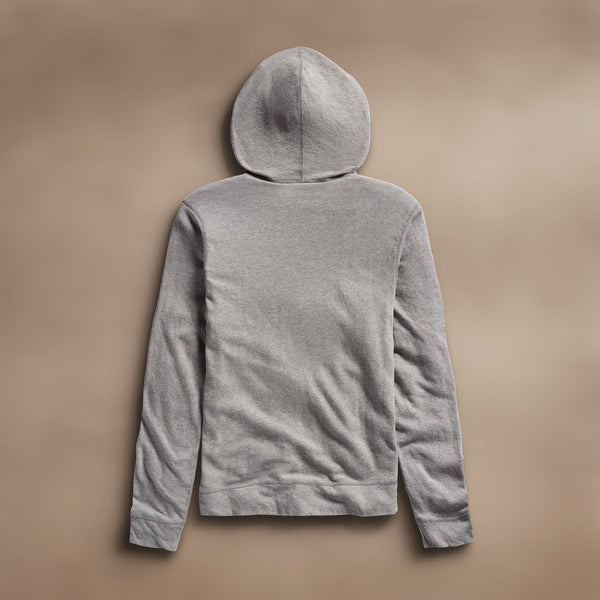 James Perse Vintage French Terry Zip Up Hoodie Heather Grey