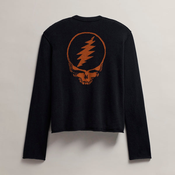 james perse Women's Grateful Dead Crew Neck Sweater Black/Burnt Orange