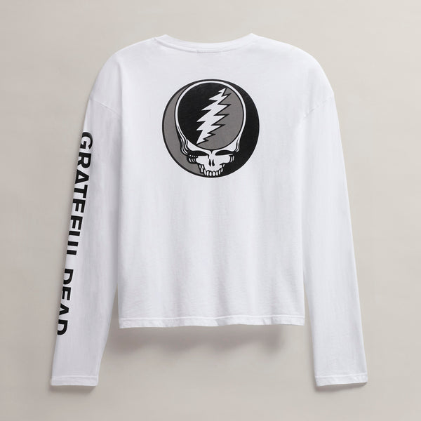 james perse Women's Grateful Dead Long Sleeve White/Black