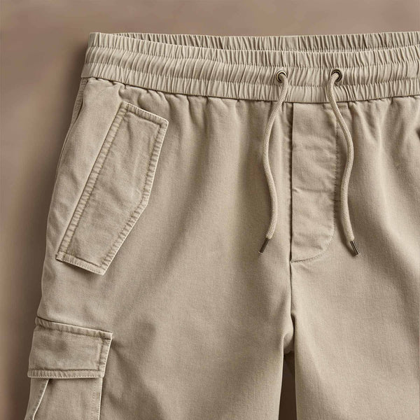James Perse Woven Cotton Terry Cargo Short Overcast Pigment