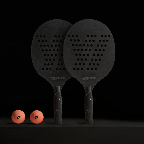 james perse Y/OSEMITE Etched Richlite Paddleball Set Black Richlight