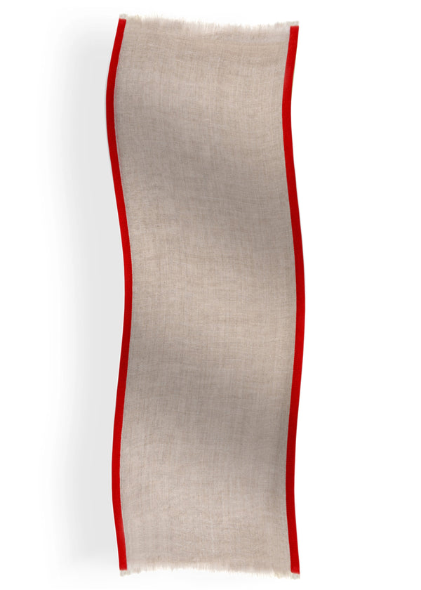 Janavi Cashmere Gauze Stole With Knitted Selvedge In Cashmere