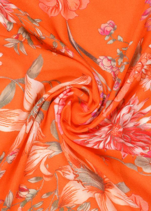 Janavi Flower Orchard Print Stole In Shahbano Twill
