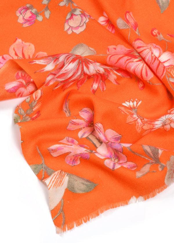 Janavi Flower Orchard Print Stole In Shahbano Twill