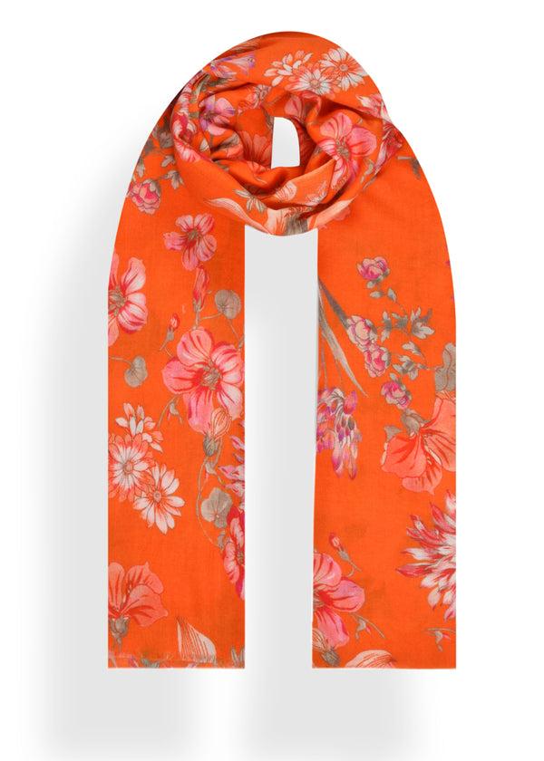 janavi Flower Orchard Print Stole in Shahbano Twill